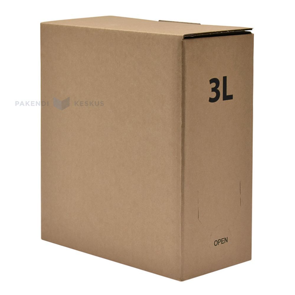 Lainepappkarp bag-in-box kottidele 202x102x230mm 3L - Pakendikeskus