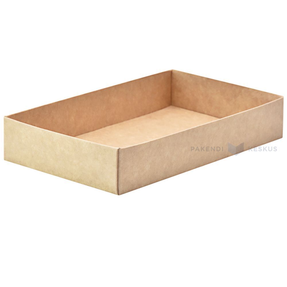 Brown-white carton bottom for gift box 170x100x30mm - Pakendikeskus