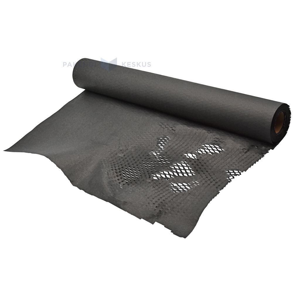 Black honeycomb paper 50cm wide 80g/m2, 25m/roll Pakendikeskus