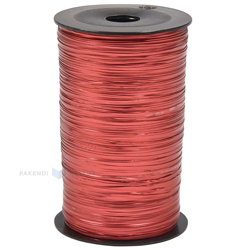 Red Hf Ribbon Metallic red ribbon, 50m/roll - Packforce